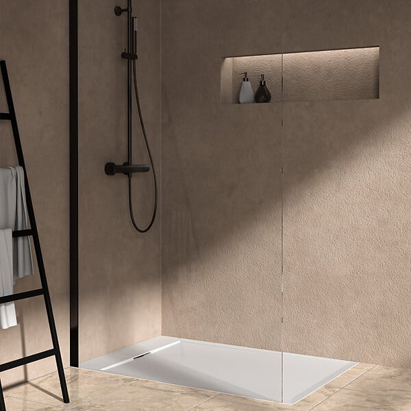 IDEAL STANDARD - Receveur de douche antidérapant Ultra Flat S I.Life recoupable avec bonde largeur 120 x 80 - large
