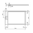 IDEAL STANDARD - Receveur de douche antidérapant Ultra Flat S I.Life recoupable avec bonde largeur 120 x 80 - vignette
