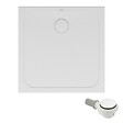 VILLEROY ET BOCH - Receveur de douche antidérapant 80 x 80  Lifetime Plus céramique blanc + Bonde blanc - vignette