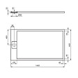 IDEAL STANDARD - Receveur de douche antidérapant Ultra Flat S I.Life recoupable avec bonde largeur 140 x 80 - vignette