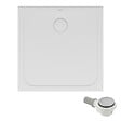 VILLEROY ET BOCH - Receveur de douche antidérapant 80 x 80  Lifetime Plus céramique blanc + Bonde chromé brossé - vignette