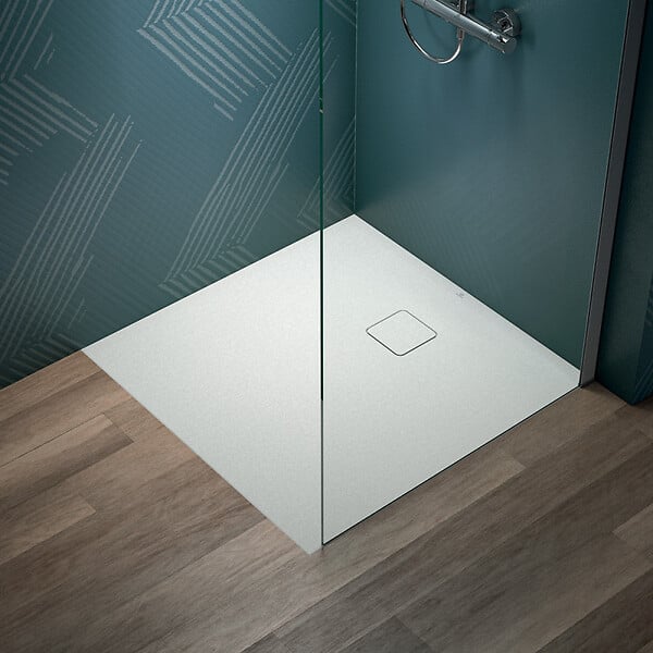 IDEAL STANDARD - Receveur de douche antidérapant Ultra Flat Evo recoupable avec bonde longueur 80 x 80 - large