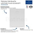 VILLEROY ET BOCH - Receveur de douche antidérapant 100 x 80  Lifetime Plus Cerasoft céramique blanc + Bonde chromé - vignette