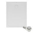 VILLEROY ET BOCH - Receveur de douche antidérapant 100 x 80  Lifetime Plus Cerasoft céramique blanc + Bonde chromé brossé - vignette