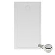 VILLEROY ET BOCH - Receveur de douche antidérapant 140 x 90  Lifetime Plus Cerasoft céramique blanc + Bonde chromé brossé - vignette
