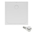 VILLEROY ET BOCH - Receveur de douche antidérapant 80 x 80  Lifetime Plus céramique blanc + Bonde chromé - vignette