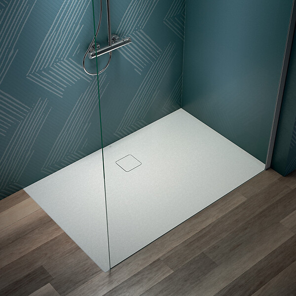 IDEAL STANDARD - Receveur de douche antidérapant Ultra Flat Evo recoupable avec bonde longueur 140 x 90 - large