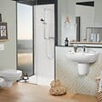 VILLEROY ET BOCH - Receveur de douche antidérapant 140 x 80  Lifetime Plus céramique blanc + Bonde blanc - vignette