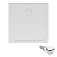 VILLEROY ET BOCH - Receveur de douche antidérapant 90 x 90  Lifetime Plus céramique blanc + Bonde blanc - vignette