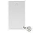 VILLEROY ET BOCH - Receveur de douche antidérapant 120 x 90  Lifetime Plus céramique blanc + Bonde chromé brossé - vignette