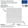 VILLEROY ET BOCH - Receveur de douche antidérapant 100 x 100  Lifetime Plus Cerasoft céramique blanc + Bonde blanc - vignette
