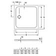 VILLEROY ET BOCH - Receveur de douche antidérapant 100 x 100  Lifetime Plus Cerasoft céramique blanc + Bonde blanc - vignette