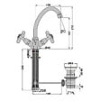 OLFA - Mélangeur lavabo bec bas mobile Tiffany Gris Acier - vignette
