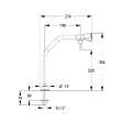 PRESTO - Chandelier un robinet pour eau potable froide First Labo 3 Saillie 190 mm - vignette