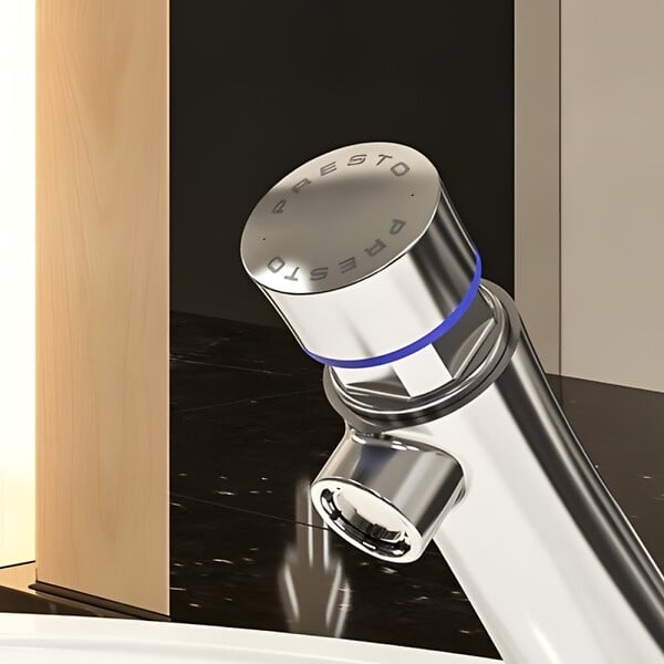 PRESTO - Robinet poussoir temporisé à manette eau froide sur plage pour lavabo Neo chrome - large