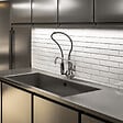 PRESTO - Robinet de cuisine pro mini sur plage avec douchette et bec de remplissage Chef chrome - vignette