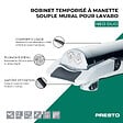 PRESTO - Robinet temporisé à manette souple mural pour lavabo Neo duo chrome - vignette