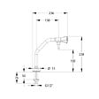 PRESTO - Chandelier un robinet pour eau potable froide First Labo 3 Saillie 150 mm - vignette