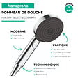 HANSGROHE - Pommeau de douche Pulsify Select EcoSmart 105 3 jets relaxation + Flexible 125 cm Designflex Bronze brossé - vignette