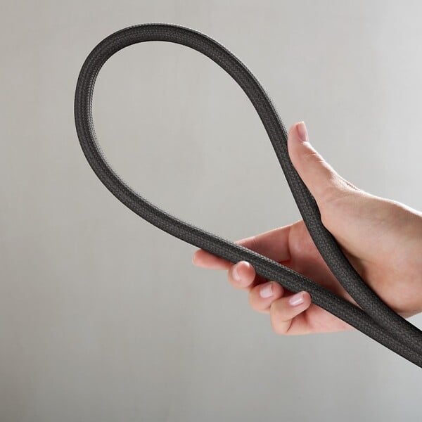 HANSGROHE - Flexible de douche Designflex 200 cm noir chromé brossé - large