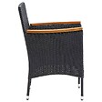VIDAXL - vidaXL Chaises à manger de jardin lot de 4 Résine tressée Noir - vignette