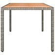 VIDAXL - vidaXL Table de jardin et dessus en bois Gris Résine tressée et acacia - vignette