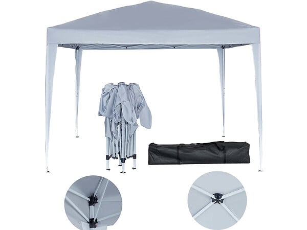 HABITAT ET JARDIN - Tonnelle de jardin pliante "Svetlana 4" - 12 m² - 3 x 4 m - Blanc - large