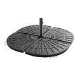 OVIALA - Parasol déporté inclinable et rotatif 2x3 m et 4 dalles lestées gris - Amalya - vignette