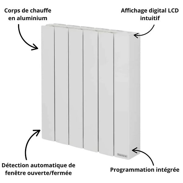 THERMOR - Pack 6 radiateurs électriques 1000 W Baléares 2 - THERMOR - large