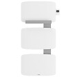 ATLANTIC - Radiateur sèche-serviettes connecté Amarilis mât à gauche 650W blanc/gris - ATLANTIC - 862578 - vignette