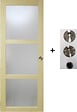 GD MENUISERIES - Porte Coulissante Ayous Vitrée H204 x l93 cm, Galandage, kit finition (coquille et tire doigt) - vignette