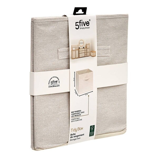 5 FIVE SIMPLY SMART - Panier Tidy Box L31cm beige - large