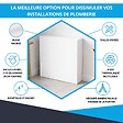 ATOLE - Cache nourrice plomberie ATOLE en acier Blanc - Largeur fixe - Taille 2 - vignette