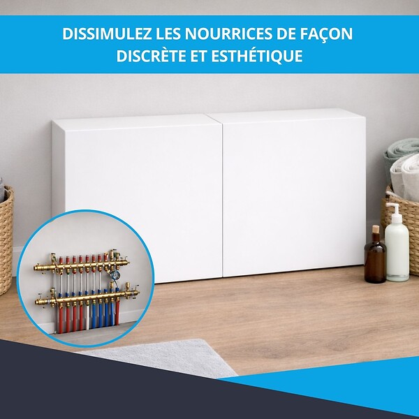 ATOLE - ache nourrice plomberie ATOLE en acier Blanc - Largeur réglable - Taille 4 - large