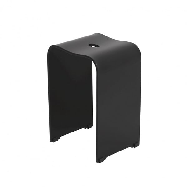 SWISS AQUA TECHNOLOGIES - Tabouret de salle de bain PMR antidérapant – sécurité et autonomie - noir, PMR (SATSTOLPLASTC) - large