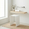 SWISS AQUA TECHNOLOGIES - Tabouret de salle de bain PMR antidérapant – sécurité et autonomie – blanc (SATSTOLPLASTB) - vignette