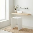 SWISS AQUA TECHNOLOGIES - Tabouret de salle de bain PMR antidérapant – sécurité et autonomie – blanc (SATSTOLPLASTB) - vignette