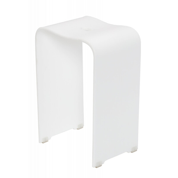 SWISS AQUA TECHNOLOGIES - Tabouret de salle de bain PMR antidérapant – sécurité et autonomie – blanc (SATSTOLPLASTB) - large