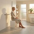 SWISS AQUA TECHNOLOGIES - Tabouret de salle de bain PMR antidérapant – sécurité et autonomie – blanc (SATSTOLPLASTB) - vignette