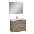 VITRA - Vitra  Mia ensemble avec meuble  pré-assemblé 79x61x39,5 cm + miroir + lavabo en céramique + éclairage LED, cordoba (MIASET80C) - vignette