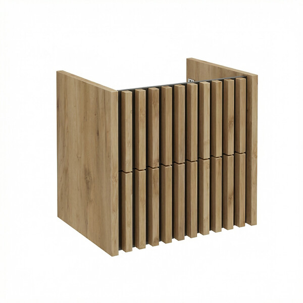SWISS AQUA TECHNOLOGIES - Delano 60x56x45 cm meuble de salle de bain mural sous lavabo, chêne mat (DELANO60ZDBU) - large