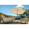 CONCEPT USINE - Parasol  ecru droit rond 3 x 3 m Cancun - vignette