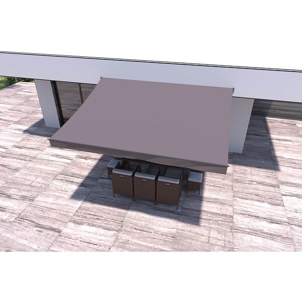 CONCEPT USINE - Store banne manuel 4 x 3 m taupe ADRO - large