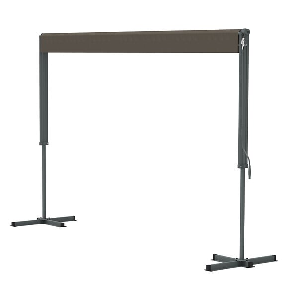 CONCEPT USINE - Store banne double pente manuel 4 x 15-15 m taupe ISEO $ - large