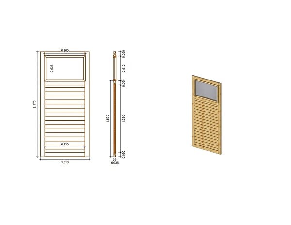ALTANKA - Panneau pour pergola 1,01x2,17m - ALT15 - large