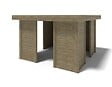 ALTANKA - Pergola de jardin 4.04x4.04m avec panneaux - traité - ALT133 - vignette