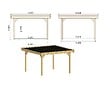 ALTANKA - Pergola de jardin 4.04x4.04m avec panneaux - traité - ALT132 - vignette