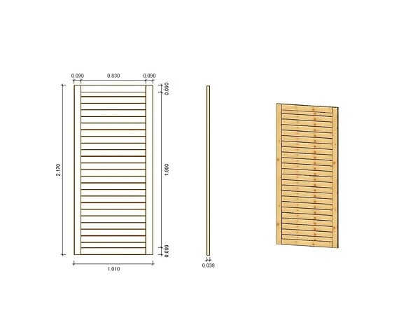 ALTANKA - Pergola de jardin 4.04x4.04m avec panneaux - traité - ALT132 - large