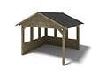 ALTANKA - Pergola de jardin 4.04x4.04m avec panneaux - traité - ALT126 - vignette