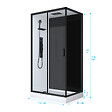AURLANE - Cabine de douche 110x80x215cm - Verre Trempé - Mitigeur Noir - DUALITY 4 RECTANGLE - vignette
